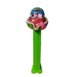 Pez Sourz Watermelon Face Baseball Hat Candy Container Vintage Slovenia Green